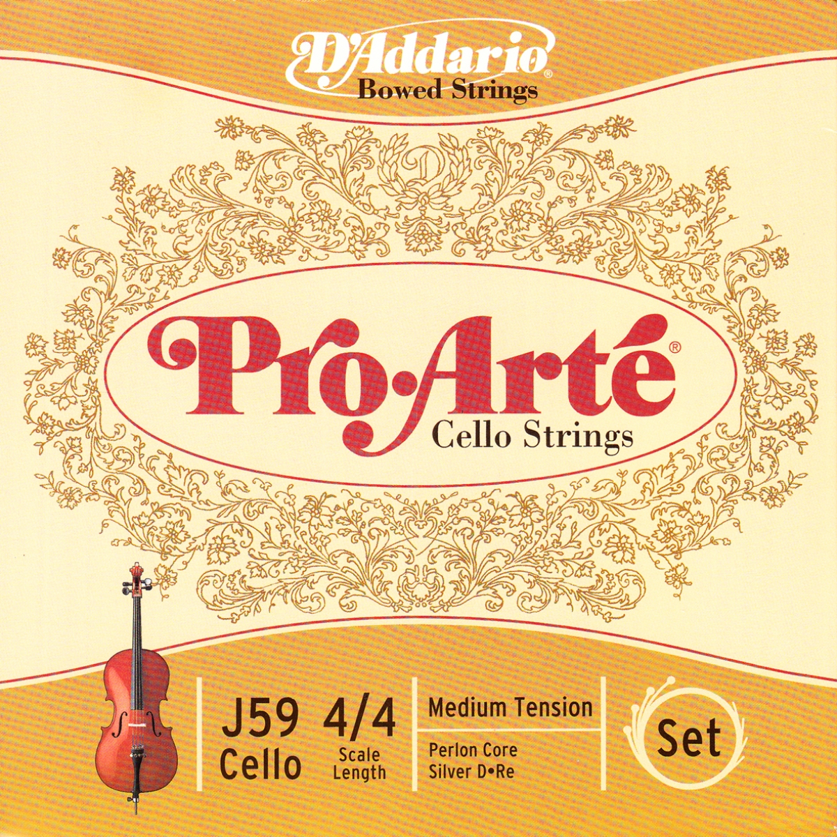 【正規販売店】 D'Addario ダダリオ チェロ弦 H510 4M Helicore Cello Strings SET 国内正規品